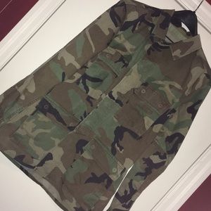 Woodland camo US Army combat coat